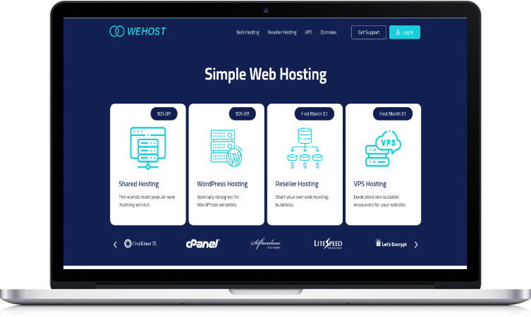 wehost free web hosting theme